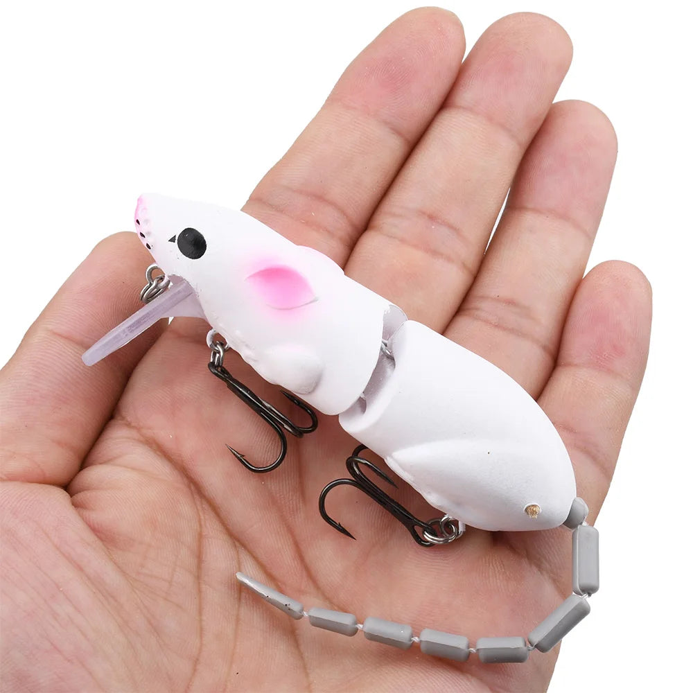 15.5CM Mouse Lure- Artificial Plastic Rat Fishing Lure,  for Pike Bass - Floating