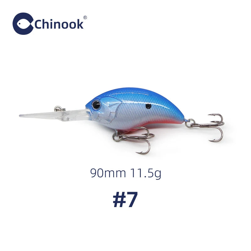 CHINOOK Crankbait - 90MM, 11.5G- Depth 1.5-2m, Medium diver