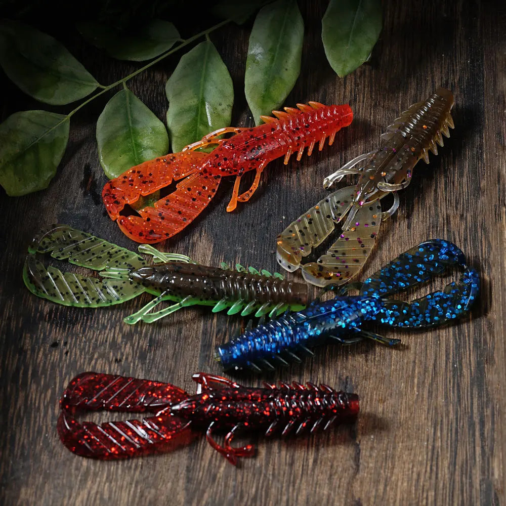 SUNMILESUNMILE 8pcs 75mm2.95inch Craw Baits,Softbats- Bass Baits