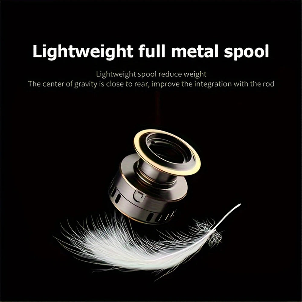 HE6000-7000 Spinning Reel - Smooth 5.2:1 Speed Ratio, 10KG Resistance, Interchangeable Left/Right Hand, Metal Line guide