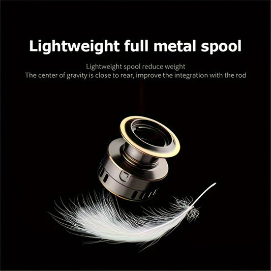 HE6000-7000 Spinning Reel - Smooth 5.2:1 Speed Ratio, 10KG Resistance, Interchangeable Left/Right Hand, Metal Line guide