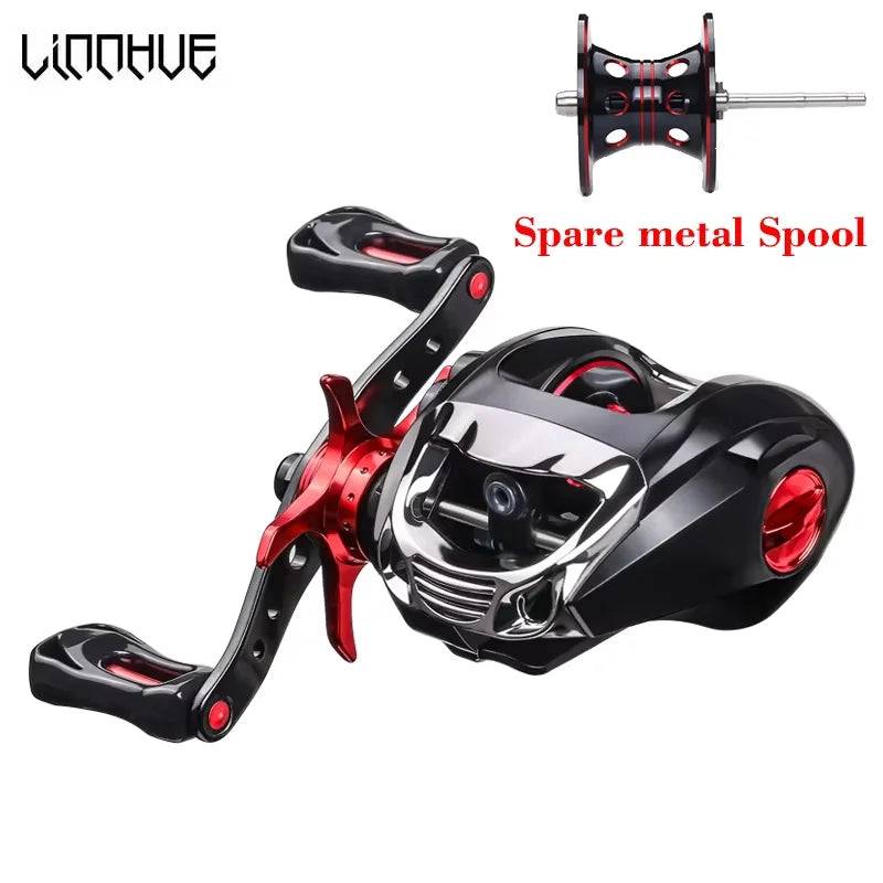 LINNHUE Best Baitcasting Reel BS2000 8.1:1 High Speed, with Spare Spool, Saltwater- Freshwater
