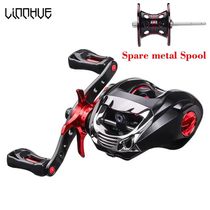 LINNHUE Best Baitcasting Reel BS2000 8.1:1 High Speed, with Spare Spool, Saltwater- Freshwater
