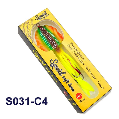 TEASER S031 60g 120g 150g 1Pcs Silicone-Sea Bionics/Swimming, Luminous Soft Squid Jigs