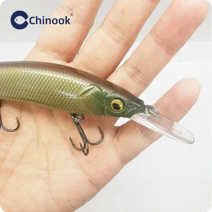 Chinook 130mm16g Minnow Jerkbait, Depth 2-3m Suspending Fishing Lure ,aka: Vision110