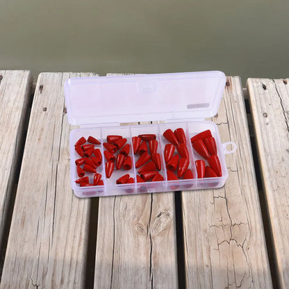 50PCs Bullet Fishing Sinkers, Worm Weights, Slip Fishing Gear Set for Bass Fishing, FOR TEXAS RIGGING