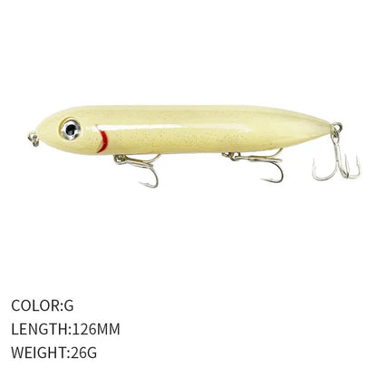 126MM 26G Pencil Fishing Lures Floating  Top Water Artificial Bait 126F Walk The Dog!