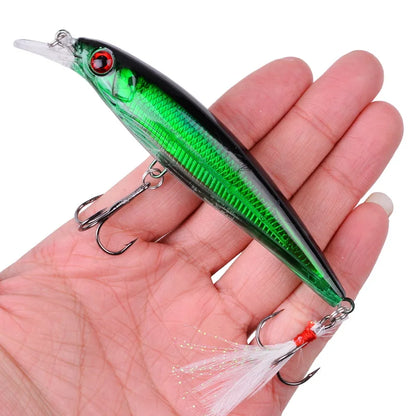 Laser Minnow- 11CM 13G Japanese Jerk-Bait - GREAT for WALLEYE, BASS, PIKE, TROUT, PERCH, CARP, CATFISH