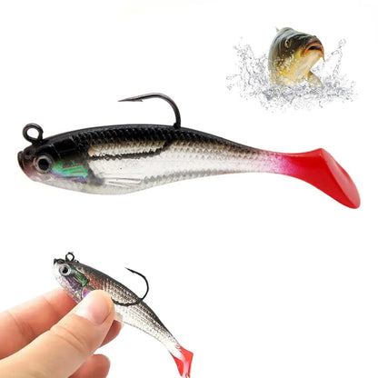 5pcs Soft Artificial Fishing Lures set, Kit Suitable for Freshwater or Saltwater