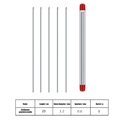 Fishing Worm Penetrating , Portable worm Hooking Needle, Stainless Steel Worm  Needles