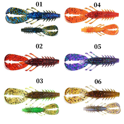 SUNMILESUNMILE 8pcs 75mm2.95inch Craw Baits,Softbats- Bass Baits