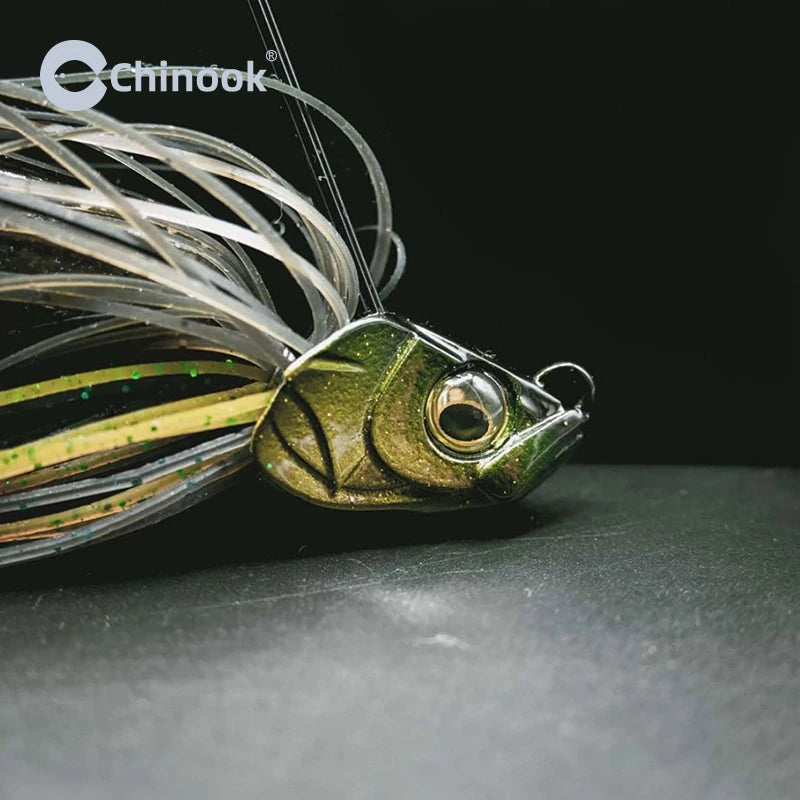 1PCS 13g Metal Jig, Bass Jig, Spinner Bait, Silicone Skirt