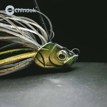 1PCS 13g Metal Jig, Bass Jig, Spinner Bait, Silicone Skirt