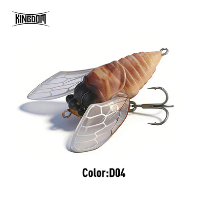 Kingdom 2026 New Cicada Topwater Lure With Wings 21mm 1.6g 27mm 2.4g - Hard Bait For Freshwater Bass or any PREDATOR species