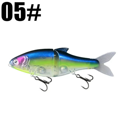 125mm 37.5g Glide Bait/ Jointed Swimbait- For Big BASS, PIKE, MUSKY, STRIPER, SHEEFISH, SNOOK, REDS, TARPON & other INSHORE SPECIES