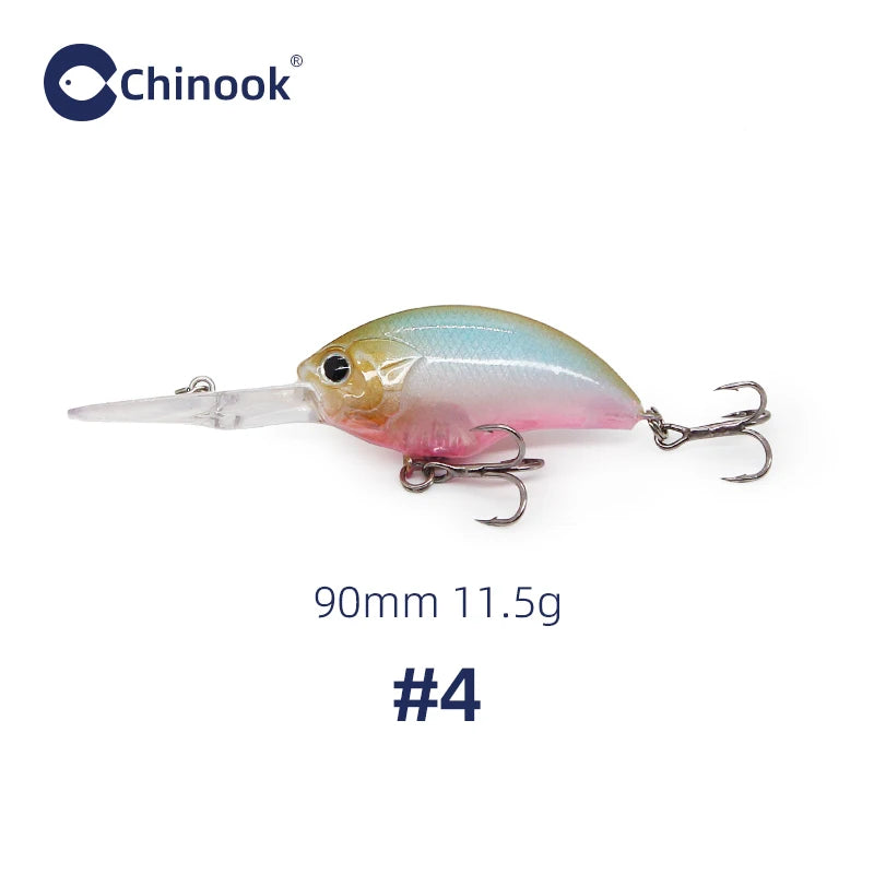CHINOOK Crankbait - 90MM, 11.5G- Depth 1.5-2m, Medium diver