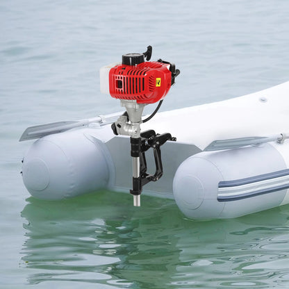 2 Stroke, 6 HP 63CC Air-cooled Gasoline Outboard Motor- Fishing Engine for  Boat, with Outboard Motor Shaft