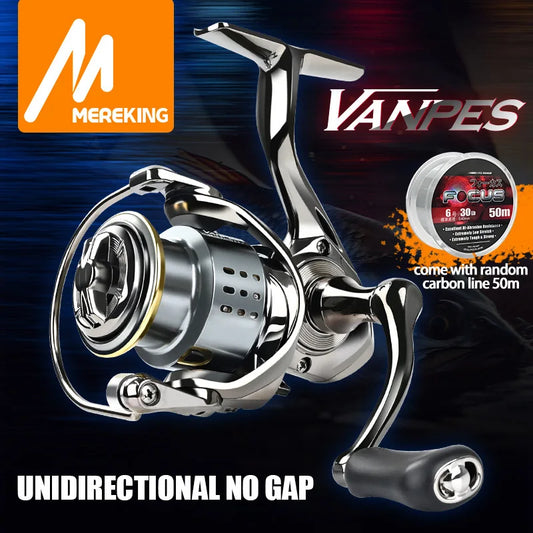 MEREDITH VANPES Series, Rust Free And Smooth bearing 5.0:1 Spinning Reel, Drag System 8Kg Max Power