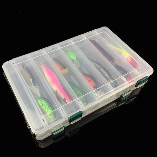 14 Grid Fishing Lure Box Large Capacity Double Sided Fishing Storage Case Portable  for  Lures