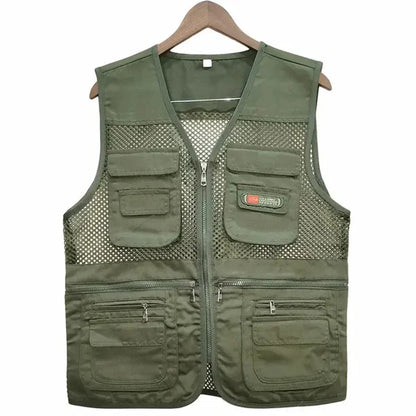 Summer Thin Mesh Vest Leisure Multi-pocket, Fishing Vest, Breathable
