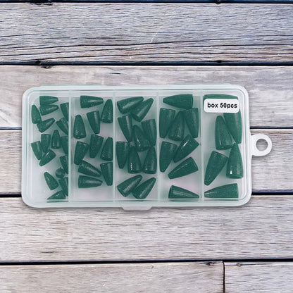 50PCs Bullet Fishing Sinkers, Worm Weights, Slip Fishing Gear Set for Bass Fishing, FOR TEXAS RIGGING