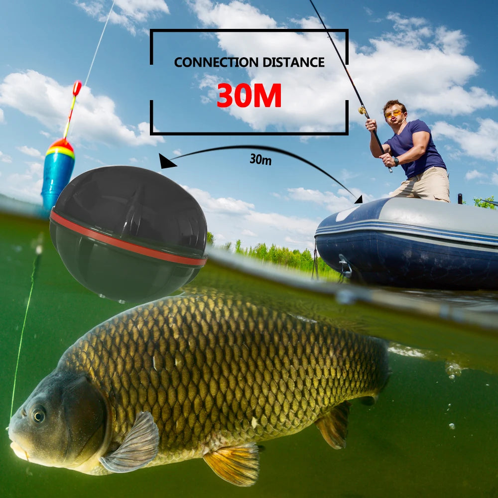 New Smart Fishfinder Fish finder , 125KHz Lake 60M App, GPS Wireless Sonar