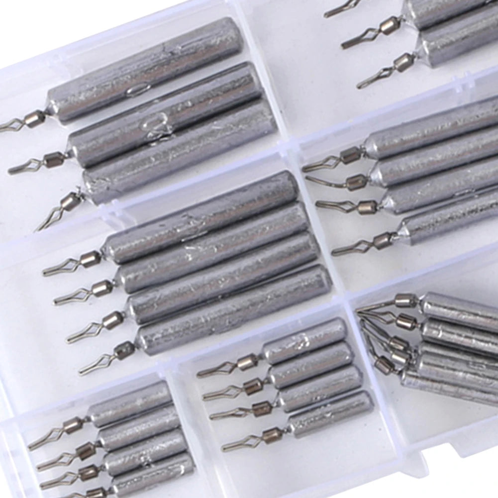 90pcs Metal Drop Shot Fishing Sinker Multi-size 3-20g Weight
