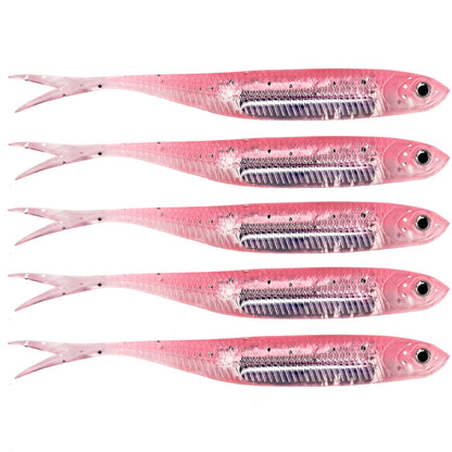 THKFISH 5pcs/6pcs  Lures 100mm 75mm Soft Silicone  3.9g Soft Lure For Bass, Trout, Walleye, Pike Fishing
