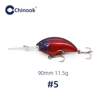 CHINOOK Crankbait - 90MM, 11.5G- Depth 1.5-2m, Medium diver