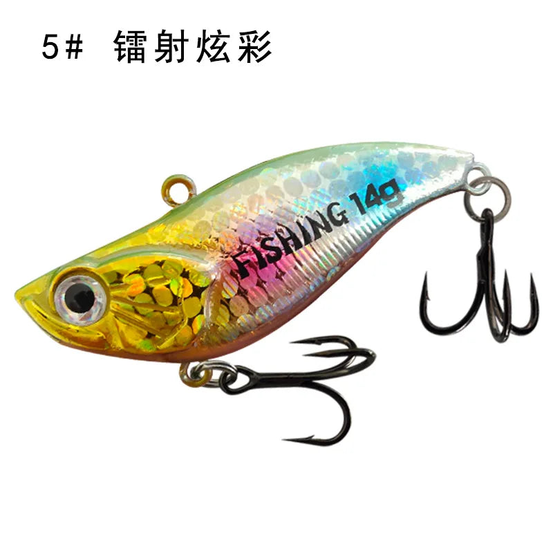 10Pcs Plastic VIB Fishing Lure- Rattling, Vibrating Hard Lure Kit- Bass ,Trout, Walleye, Pike