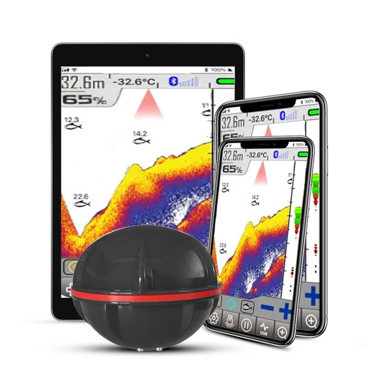 New Smart Fishfinder Fish finder , 125KHz Lake 60M App, GPS Wireless Sonar