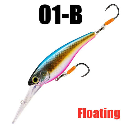 GREENSPIDER Suspending Crankbait-Minnow/ 65mm 10g Shad Hard Bait, Deep Diver, Depth 1.5m / Long Casting
BASS, PIKE, TROUT, WALLEYE, SALMON