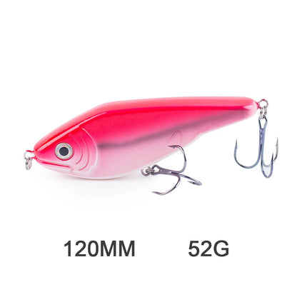 Hanlin Glide/Jerk-bait 75/90/120/150/mm 
FOR BASS, WALLEYE, PIKE, MUSKY, STEELHEAD, SALMON, CATFISH, STRIPERS & INSHORE SPECIES LIKE DRUM, SNOOK, SPECKLED TROUT