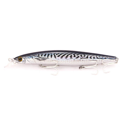 B&U Long Casting Floating Minnow- 3D Lifelike Hard Bait with Treble Hooks, Saltwater/Freshwater for Bass, Sea Bass, Pike, Walleye, Salmon/Trout and All PREDATORS