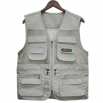 Summer Thin Mesh Vest Leisure Multi-pocket, Fishing Vest, Breathable