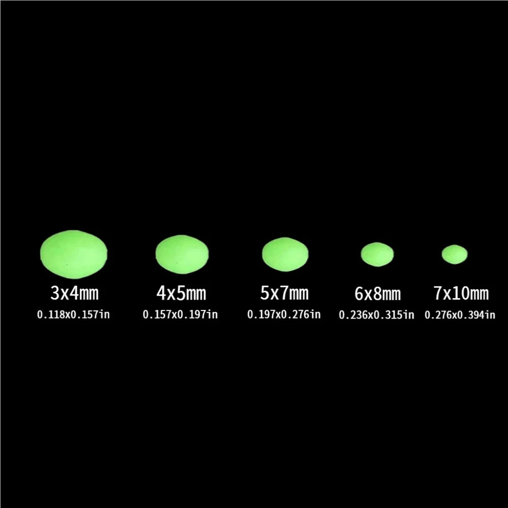 375Pcs/Set Night Luminous Fishing Beads, attractors for lures and baitfishing