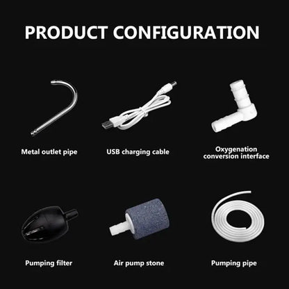 Fishing Intelligent Oxygen Pump , Inductive Water Outflow, Silent Air Pump With Lights