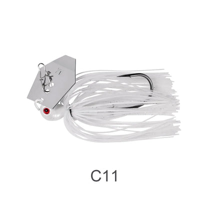 Noeby Chatterbait 10.5g 14g 21g 28g 35g Bladed Jig with Needle Stinger Hook, for Bass, Pike and ALL PREDATORS