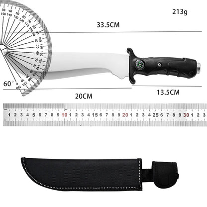 Stainless steel camping knife - Outdoor hiking knife, climbing knife, fishing knife, men's knife, with safety guard handle