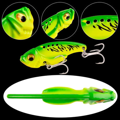 Aorace 5pcs/box Metal VIB 3/7/10/15/20g Fishing Lure, Vibration Spoon, BLADE-BAITS/ VIB Tackle