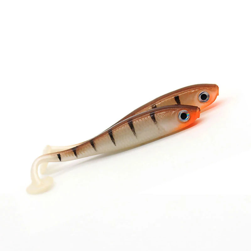5pcs/lot Soft Bait, 3D eyes Paddle-tail 70mm 2.1g -ALL PREDATORS