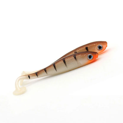 5pcs/lot Soft Bait, 3D eyes Paddle-tail 70mm 2.1g -ALL PREDATORS