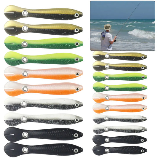 20Pcs 10cm 6g Bionic Loach Fishing Artificial Crankbait/Soft Baits (Mixed)