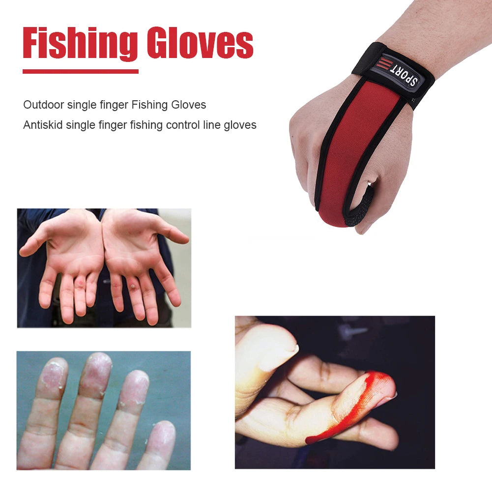 Finger Casting Glove Fishing , Single Finger Gloves, Stall Protector, Non Slip Carp Fishing Accessories