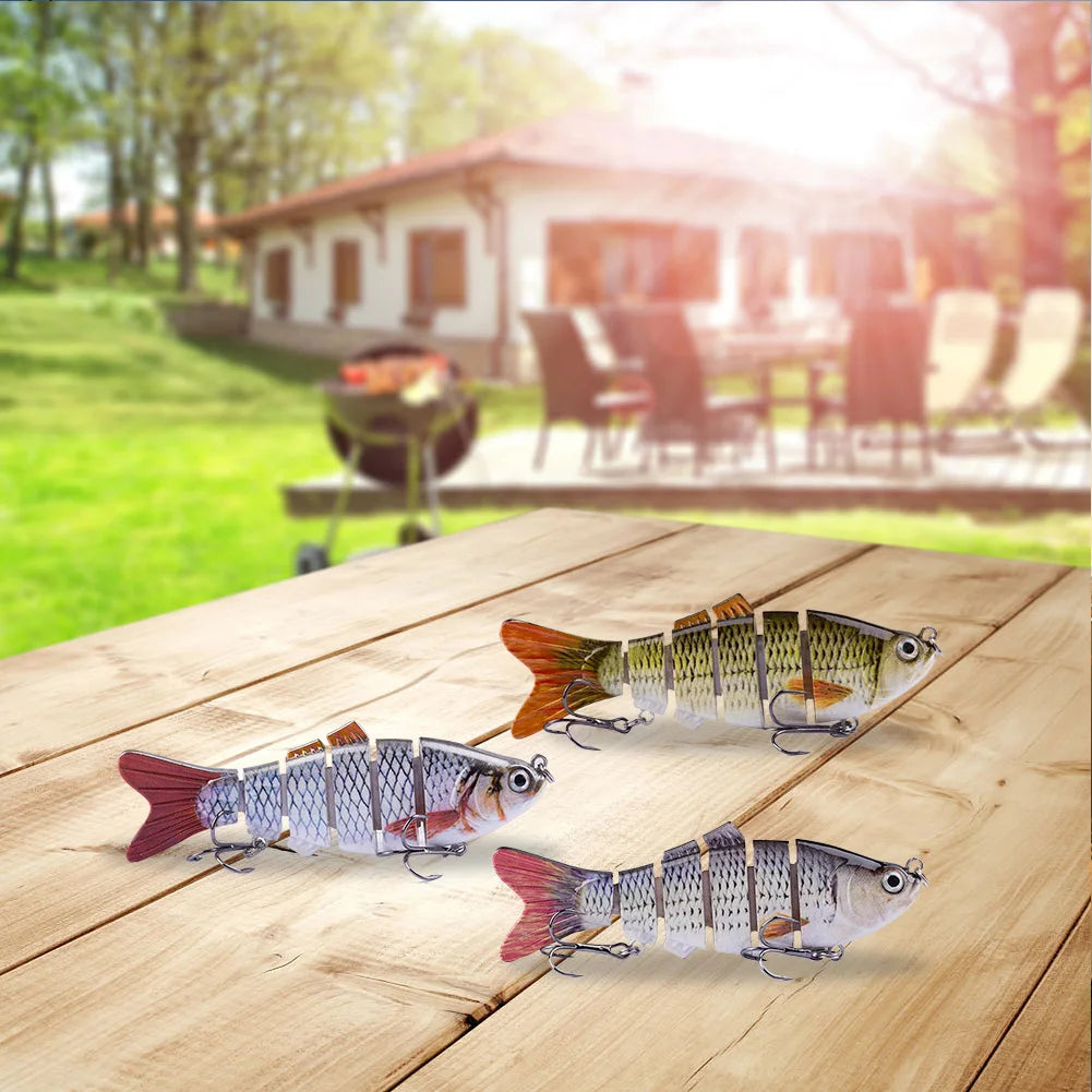 Bi10cm/16.5g Robotic Fishing Lure with Treble Hooks Lifelike Slow Sinking ,Bionic Swimming Bait for Freshwater Saltwater