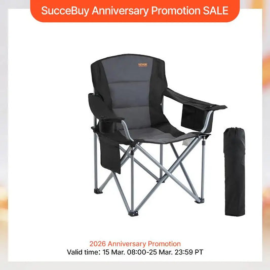 SucceBuy Outdoor Camping Chair, 350lbs High Load- Ultralight Folding Chair- Portable Beach, Hiking, Picnic, Travel Seat, Fishing Tool