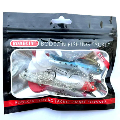 6PCS  Soft Silicone Bait For Sea Bass, Pike ,Carp- Swimbait2027