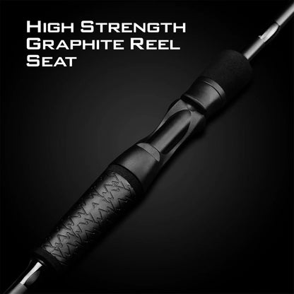 High Performance Fishing Rod and Reel Combo, IM6 Graphite 2-Piece, Lightweight Spinning & Baitcaster with Aluminum Spool