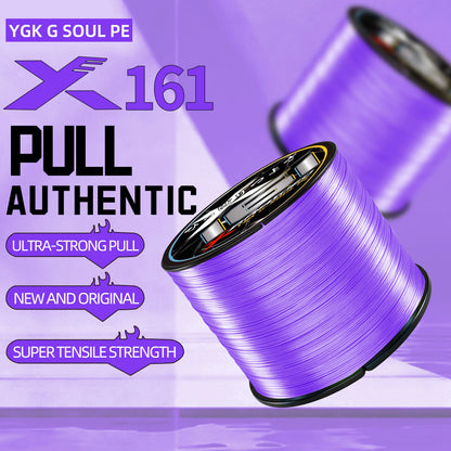2026NEW YGK X16 PE Braided Fishing Line 16 Strands, Purple, Ultra Smooth Multifilament PE Line 100/150/200/300/500M Japan Quality