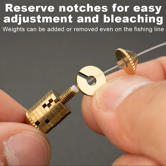 3Pcs Fishing Sinker Weights,  bottom Fishing Sinkers 2/3/4g , Copper Fishing Weights